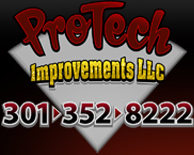 Logo of ProTech Improvements LLC with contact number.